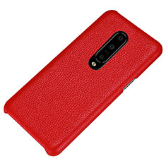 Soft Luxury Leather Snap On Case Cover S01 for OnePlus 7 Pro Red