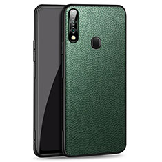 Soft Luxury Leather Snap On Case Cover S01 for Oppo A31 Green