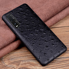 Soft Luxury Leather Snap On Case Cover S01 for Oppo Find X2 Black