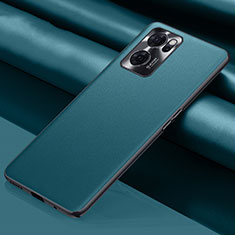 Soft Luxury Leather Snap On Case Cover S01 for Oppo Find X5 Lite 5G Cyan