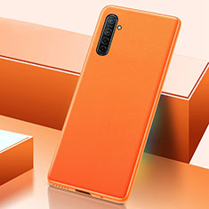 Soft Luxury Leather Snap On Case Cover S01 for Oppo K5 Orange