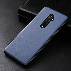 Soft Luxury Leather Snap On Case Cover S01 for Oppo Reno2 Blue