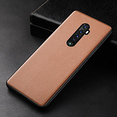 Soft Luxury Leather Snap On Case Cover S01 for Oppo Reno2 Orange