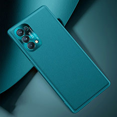 Soft Luxury Leather Snap On Case Cover S01 for Oppo Reno5 5G Cyan