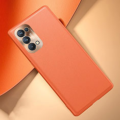 Soft Luxury Leather Snap On Case Cover S01 for Oppo Reno5 5G Orange