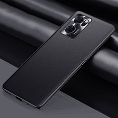 Soft Luxury Leather Snap On Case Cover S01 for Oppo Reno7 5G Black