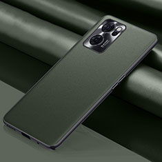 Soft Luxury Leather Snap On Case Cover S01 for Oppo Reno7 5G Green