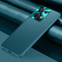 Soft Luxury Leather Snap On Case Cover S01 for Oppo Reno8 5G Cyan