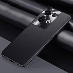 Soft Luxury Leather Snap On Case Cover S01 for Oppo Reno8 Pro 5G Black