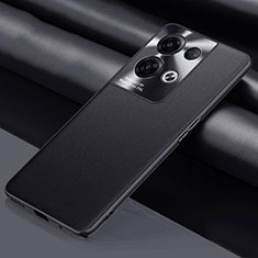 Soft Luxury Leather Snap On Case Cover S01 for Oppo Reno9 Pro+ Plus 5G Black