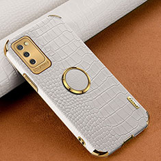 Soft Luxury Leather Snap On Case Cover S01 for Samsung Galaxy A02s White