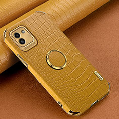 Soft Luxury Leather Snap On Case Cover S01 for Samsung Galaxy A03 Yellow