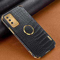 Soft Luxury Leather Snap On Case Cover S01 for Samsung Galaxy A03s Black