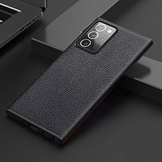 Soft Luxury Leather Snap On Case Cover S01 for Samsung Galaxy Note 20 Ultra 5G Black