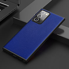 Soft Luxury Leather Snap On Case Cover S01 for Samsung Galaxy Note 20 Ultra 5G Blue