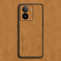 Soft Luxury Leather Snap On Case Cover S01 for Vivo iQOO Z7 5G Orange