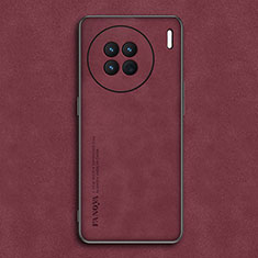 Soft Luxury Leather Snap On Case Cover S01 for Vivo X90 Pro 5G Red