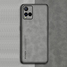 Soft Luxury Leather Snap On Case Cover S01 for Vivo Y21t Gray