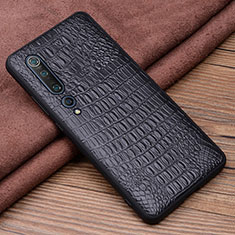 Soft Luxury Leather Snap On Case Cover S01 for Xiaomi Mi 10 Black