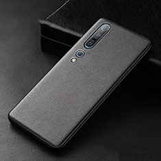 Soft Luxury Leather Snap On Case Cover S01 for Xiaomi Mi 10 Pro Black
