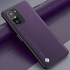 Soft Luxury Leather Snap On Case Cover S01 for Xiaomi Mi 11X Pro 5G Purple