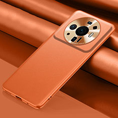 Soft Luxury Leather Snap On Case Cover S01 for Xiaomi Mi 12S Ultra 5G Orange