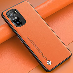 Soft Luxury Leather Snap On Case Cover S01 for Xiaomi Poco F3 5G Orange