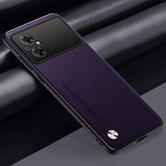 Soft Luxury Leather Snap On Case Cover S01 for Xiaomi Poco M5 4G Purple