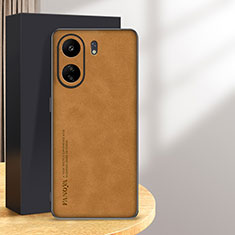Soft Luxury Leather Snap On Case Cover S01 for Xiaomi Redmi 13C Orange