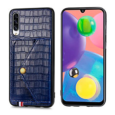 Soft Luxury Leather Snap On Case Cover S01D for Samsung Galaxy A70 Blue