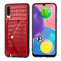 Soft Luxury Leather Snap On Case Cover S01D for Samsung Galaxy A70S Red