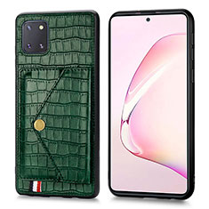 Soft Luxury Leather Snap On Case Cover S01D for Samsung Galaxy A81 Green
