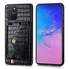 Soft Luxury Leather Snap On Case Cover S01D for Samsung Galaxy A91 Black