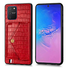 Soft Luxury Leather Snap On Case Cover S01D for Samsung Galaxy A91 Red
