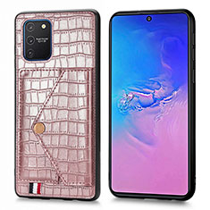 Soft Luxury Leather Snap On Case Cover S01D for Samsung Galaxy A91 Rose Gold