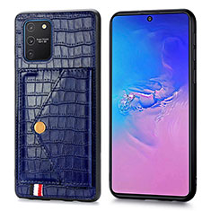 Soft Luxury Leather Snap On Case Cover S01D for Samsung Galaxy S10 Lite Blue