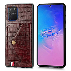 Soft Luxury Leather Snap On Case Cover S01D for Samsung Galaxy S10 Lite Brown