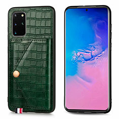 Soft Luxury Leather Snap On Case Cover S01D for Samsung Galaxy S20 Plus Green