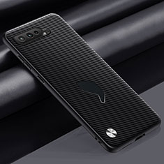 Soft Luxury Leather Snap On Case Cover S02 for Asus ROG Phone 5 Pro Dark Gray