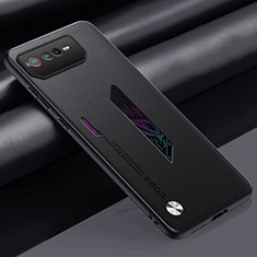 Soft Luxury Leather Snap On Case Cover S02 for Asus ROG Phone 6 Black