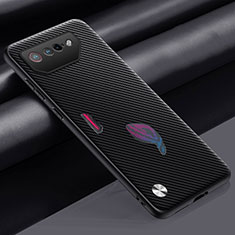 Soft Luxury Leather Snap On Case Cover S02 for Asus ROG Phone 7 Pro Dark Gray
