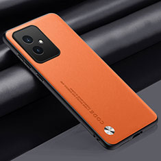 Soft Luxury Leather Snap On Case Cover S02 for Huawei Honor 100 5G Orange