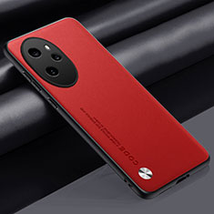 Soft Luxury Leather Snap On Case Cover S02 for Huawei Honor 100 Pro 5G Red