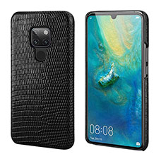 Soft Luxury Leather Snap On Case Cover S02 for Huawei Mate 20 Black