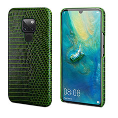 Soft Luxury Leather Snap On Case Cover S02 for Huawei Mate 20 Green