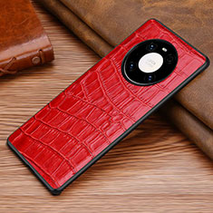 Soft Luxury Leather Snap On Case Cover S02 for Huawei Mate 40 Pro Red