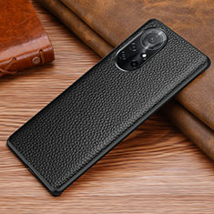 Soft Luxury Leather Snap On Case Cover S02 for Huawei Nova 8 Pro 5G Black