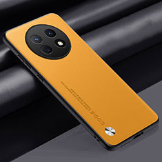 Soft Luxury Leather Snap On Case Cover S02 for Huawei Nova Y91 Yellow