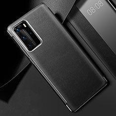 Soft Luxury Leather Snap On Case Cover S02 for Huawei P40 Pro Black