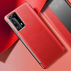Soft Luxury Leather Snap On Case Cover S02 for Huawei P40 Pro+ Plus Red